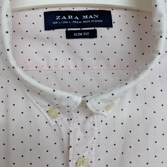 Zara Man Short Sleeve Button Down Shirt - size L - Picture 3 of 3